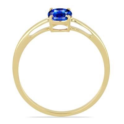 BUY 14K GOLD NATURAL BLUE SAPPHIRE GEMSTONE RING